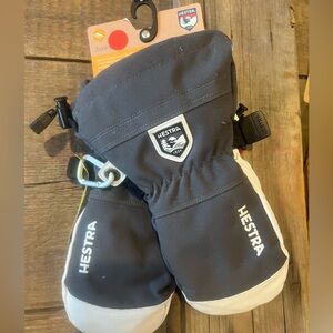 Hestra Leather heli ski jr mitt